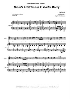 There's a Wideness in God's Mercy: para alto saxofone e piano by folklore