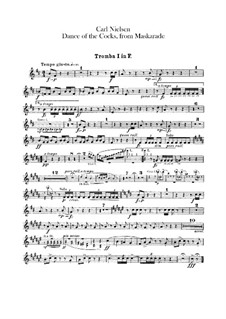 Maskarade, FS 39: Dance of the Cocks – trumpets I-III parts by Carl Nielsen