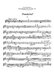 Symphony No.2 'The Four Temperaments', FS 29 Op.16: Parte para trumpete I-III by Carl Nielsen