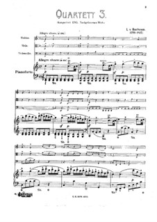 Three Piano Quartets, WoO 36: Quarteto No 3 by Ludwig van Beethoven