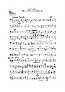 Helios. Overture, Op.17: Parte contrabaixo by Carl Nielsen