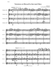Variations on Blessed be that maid Mary: For 4 clarinets by folklore