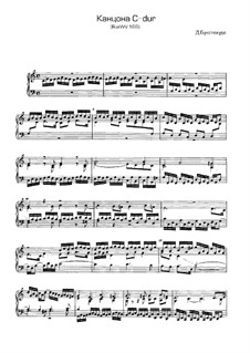 Canzone for Organ in C Major, BuxWV 166: para um único musico (Editado por H. Bulow) by Dietrich Buxtehude