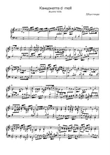 Canzonetta for Organ in D Minor, BuxWV 168: para um único musico (Editado por H. Bulow) by Dietrich Buxtehude