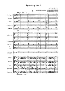 Symphony No.2 in B Minor: partitura completa by Alexander Borodin