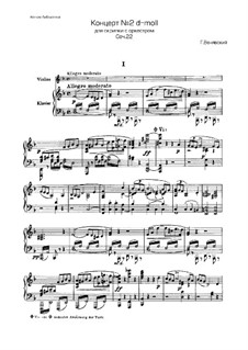 Concerto for Violin and Orchestra No.2, Op.22: versão para violino e piano by Henryk Wieniawski