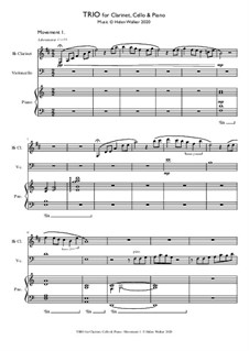 Trio for Clarinet, Cello & Piano: Trio for Clarinet, Cello & Piano by Helen Walker