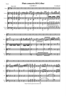 Flute concerto Nr.3 G-Dur, C-22 (III-13): Flute concerto Nr.3 G-Dur by Antonio Rosetti