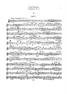 Symphony No.1 in G Minor, FS 16 Op.7: oboes parte I-II by Carl Nielsen