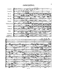 Brandenburg Concerto No.1 in F Major, BWV 1046: partitura completa by Johann Sebastian Bach