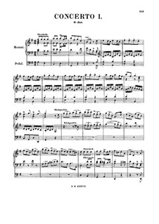 Concerto for Organ in G Major, BWV 592: para um único musico (Editado por H. Bulow) by Johann Sebastian Bach
