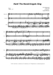Version by S. DeCesare: Duet for Soprano and Tenor Saxophone by Felix Mendelssohn-Bartholdy
