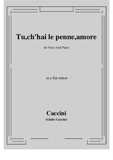 Tu, ch'hai le penne, Amore: A flat minor by Giulio Caccini