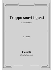 Troppo soavi i quisti: F minor by Pietro Francesco Cavalli
