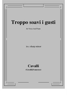 Troppo soavi i quisti: C sharp minor by Pietro Francesco Cavalli
