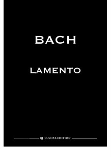 Lamento - Ach, dass ich Wassers gnug hätte: Für Stimme und Klavier by Johann Christoph Bach