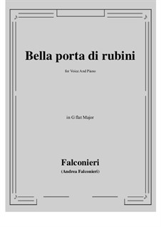 Bella porta di rubini: G flat Major by Andrea Falconieri