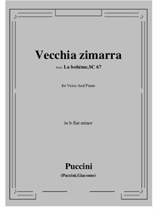 Vecchia zimarra: B flat minor by Giacomo Puccini