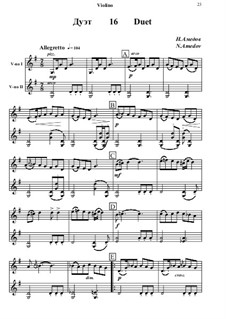 Детский альбом для юных скрипачей: No.16 Duet for Two Violins by Nazim Amedov