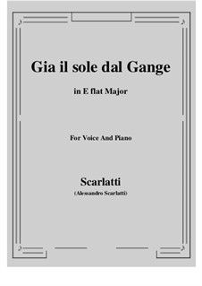 Gia' il sole dal Gange: E flat maior by Alessandro Scarlatti