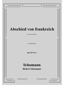 No.1 Abschied von frankreich: A flat minor by Robert Schumann