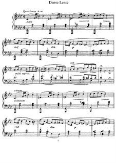 Danse Lente (Slow Dance): Para Piano by César Franck