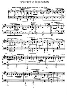 Pavane pour une infante défunte (Pavane for a Dead Princess), M.19: Para Piano by Maurice Ravel
