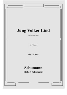 Five Fun Songs, Op.125: No.4 A Young Folks' Song (Jung Volker) F Major by Robert Schumann