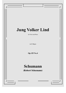 Five Fun Songs, Op.125: No.4 A Young Folks' Song (Jung Volker) G Major by Robert Schumann