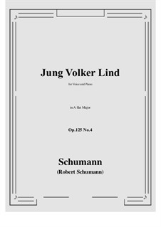 Five Fun Songs, Op.125: No.4 A Young Folks' Song (Jung Volker) A flat Major by Robert Schumann