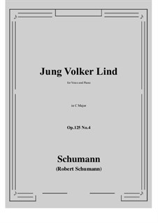 Five Fun Songs, Op.125: No.4 A Young Folks' Song (Jung Volker) C Major by Robert Schumann