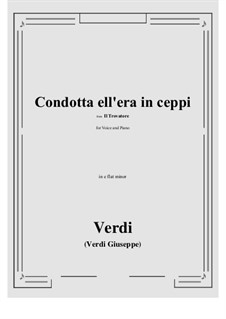 Condotta ell'era in ceppi: E flat minor by Giuseppe Verdi