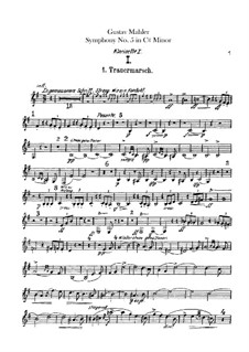 Symphony No.5 in C Sharp Minor: parte clarinetas by Gustav Mahler