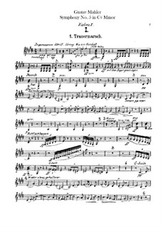Symphony No.5 in C Sharp Minor: violino parte I by Gustav Mahler