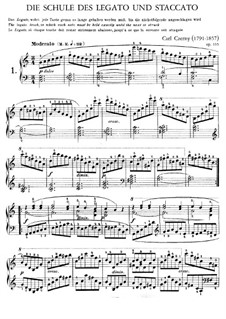 The School of Legato and Staccato, Op.335: Para Piano by Carl Czerny