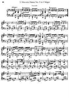 No.3 Skočná: para piano de quadro mãos by Antonín Dvořák