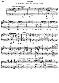 No.4 Dumka: para piano de quadro mãos by Antonín Dvořák