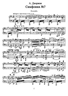 Symphony No.7 in D Minor, B.141 Op.70: versão para piano de quatro mãos by Antonín Dvořák