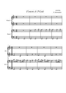Canzone di Natale: para piano de quadro mãos by folklore