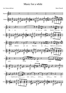 Oedipus, Z.583: Music for a While, for voice and guitar by Henry Purcell