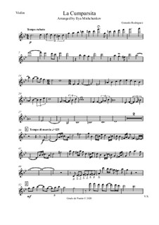 La Cumparsita: For chamber ensemble by Gerardo Hernan Matos Rodriguez