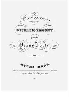 Divertimento No.1, Op.15: Para Piano by Henri Herz