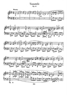 Tarantella in A Flat Major, Op.43: Para Piano by Frédéric Chopin