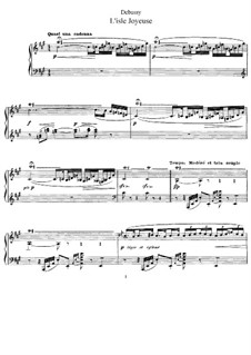 L'Isle Joyeuse, L.106: Para Piano by Claude Debussy