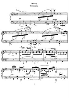 Nocturne in D Flat Major, L.82: Para Piano by Claude Debussy