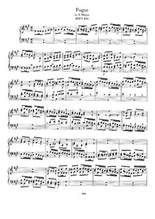 Prelude and Fugue in A Major, BWV 896: Para Piano by Johann Sebastian Bach