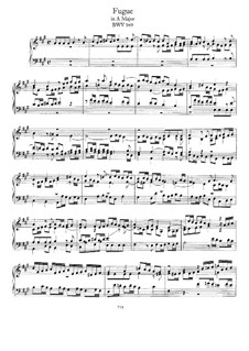 Fugue in A Major, BWV 949: Para Piano by Johann Sebastian Bach
