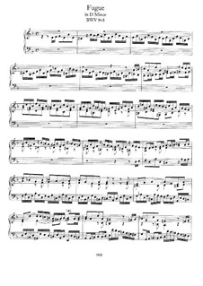 Fugue in D Minor, BWV 948: Para Piano by Johann Sebastian Bach