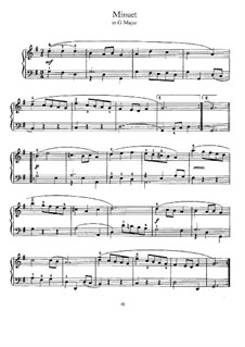 Minuet in G Major: Para Piano by Johann Sebastian Bach