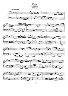 Partita for Keyboard in A Major, BWV 832: Para Piano by Johann Sebastian Bach